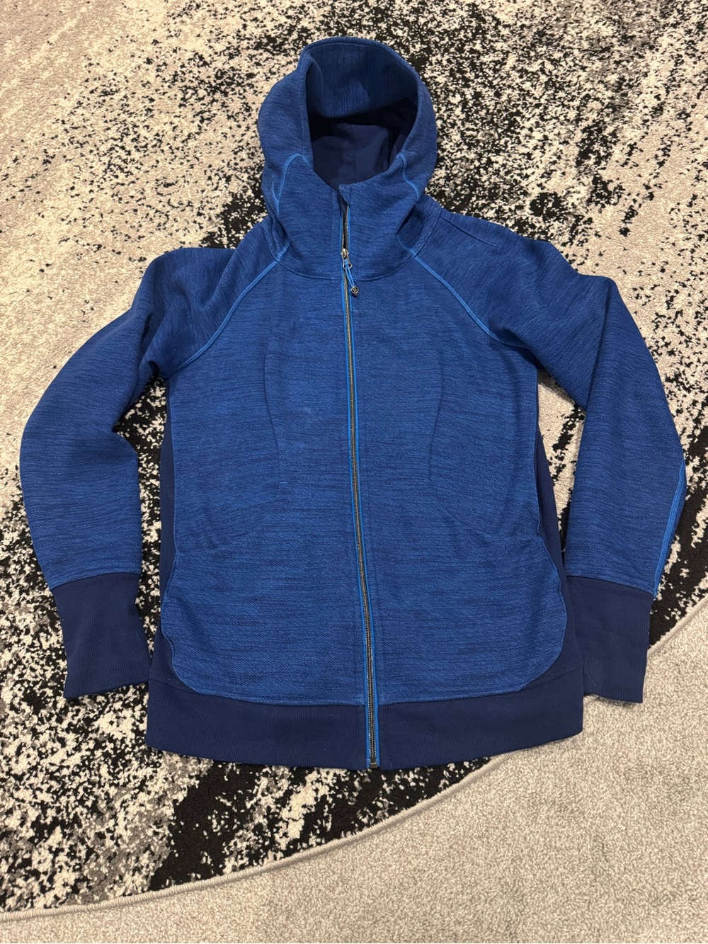 lululemon athletica Royal Blue Fleece scuba zip up hoodie